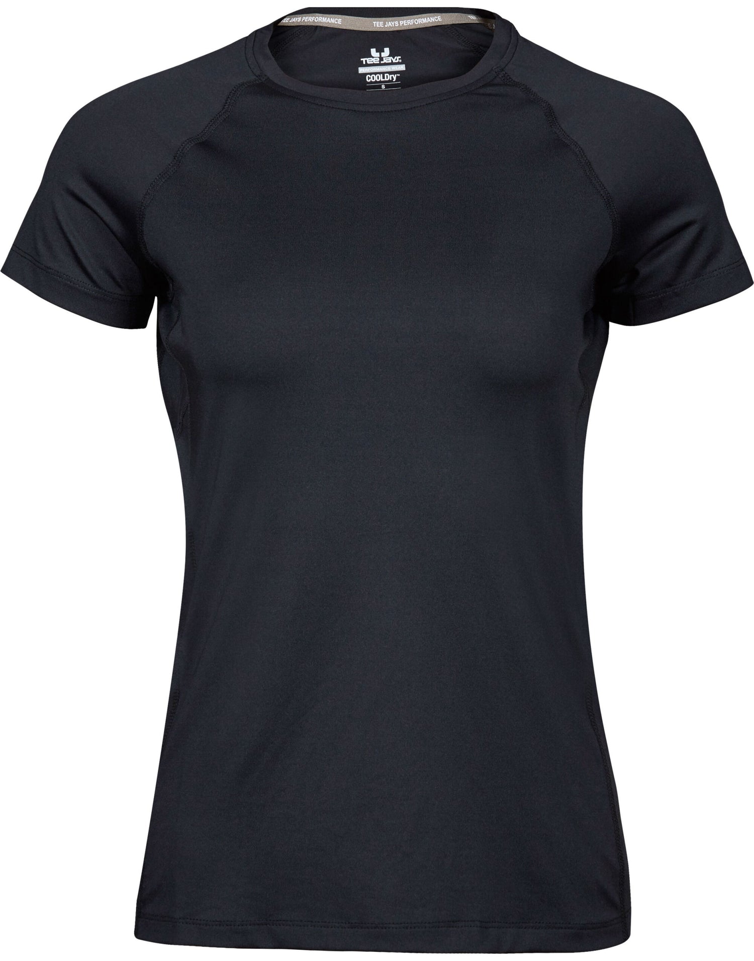 Tee Jays Ladies CoolDry Tee TJ7021 - Black - Customisable T-Shirt
