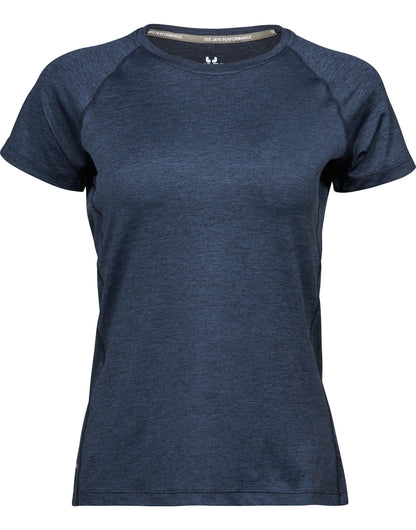 Tee Jays Ladies CoolDry Tee TJ7021 - Navy Melange - Customisable T-Shirt