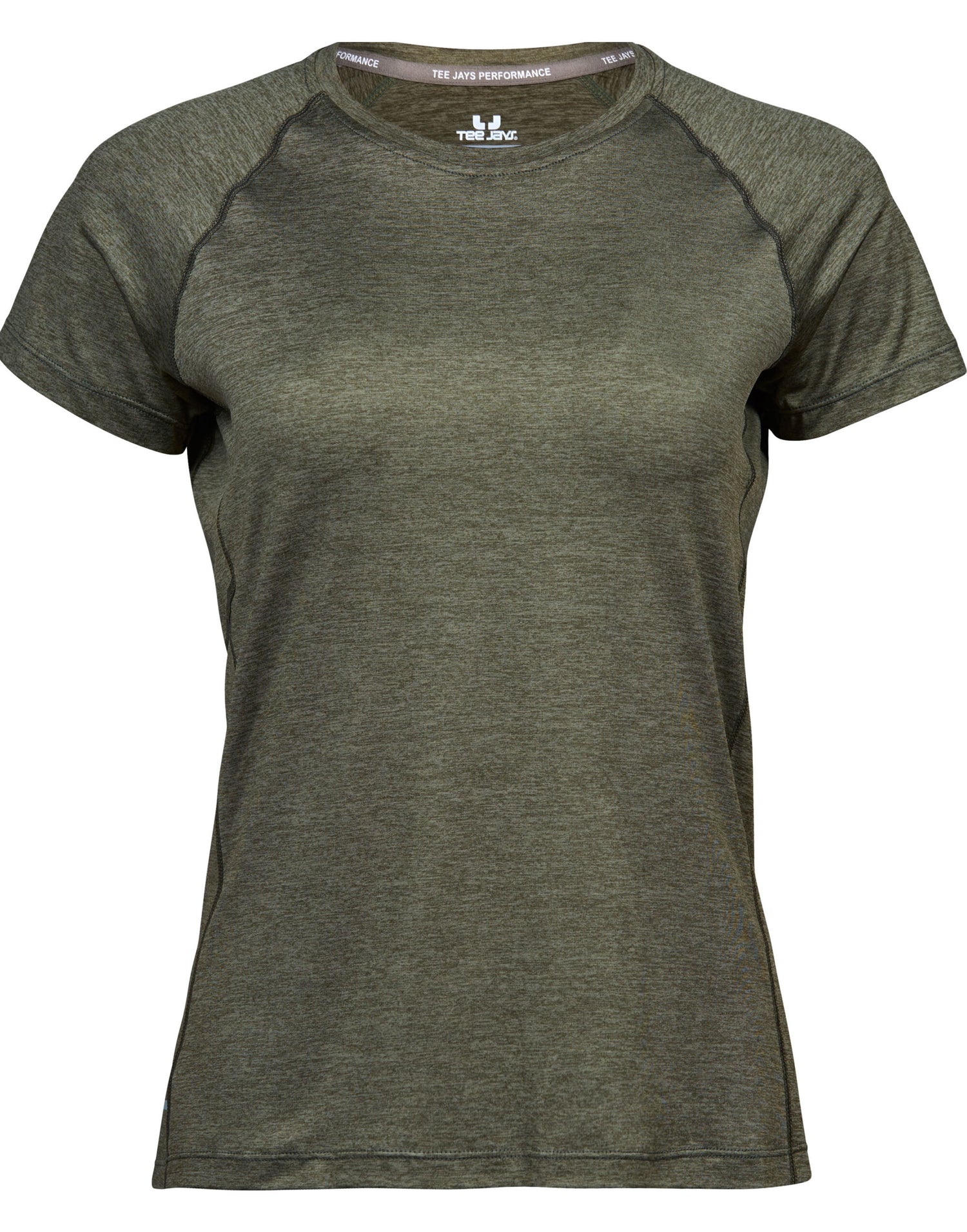 Tee Jays Ladies CoolDry Tee TJ7021 - Olive Melange - Customisable T-Shirt