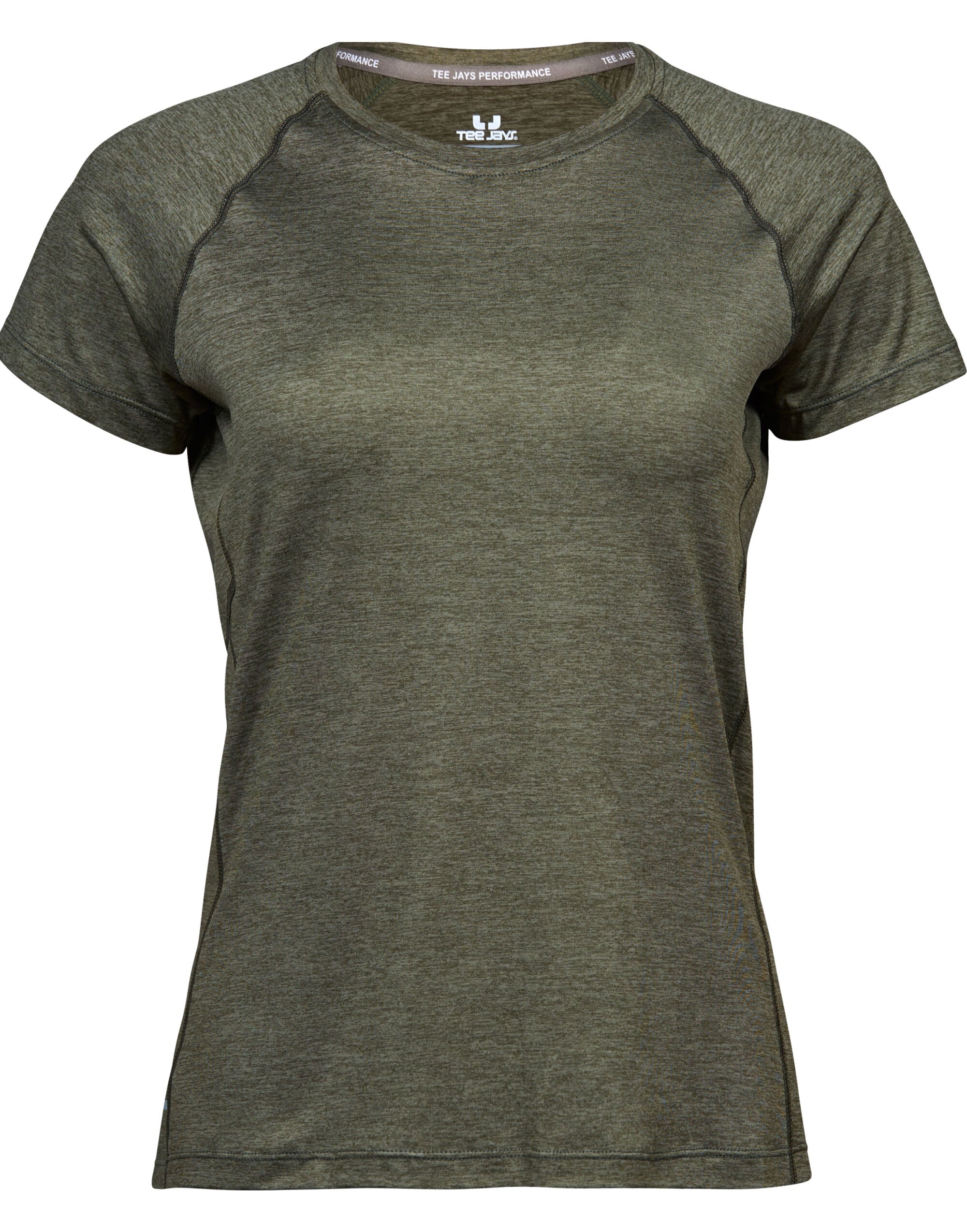Tee Jays Ladies CoolDry Tee TJ7021 - Olive Melange - Customisable T-Shirt