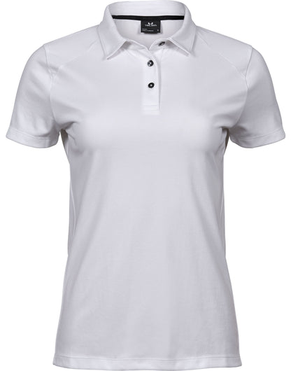 Tee Jays Ladies Luxury Sport Polo TJ7201 - White - Customisable Polos