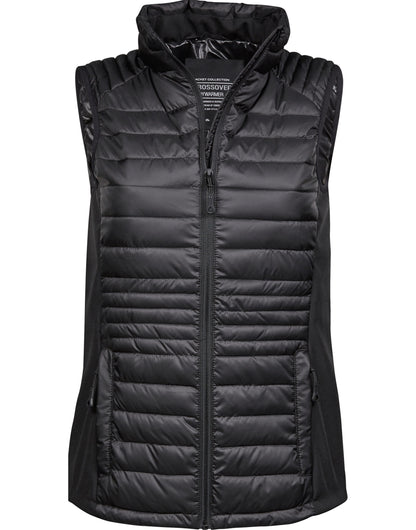 Tee Jays Ladies Crossover Bodywarmer TJ9625 - Black Black - Customisable Bodywarmers