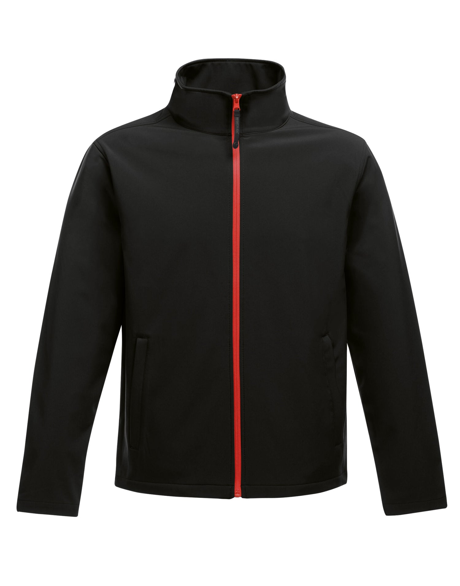 12 x Regatta Ablaze Softshell Jackets + Free Logo - TRA628 - Black Classic Red - Customisable Bundle