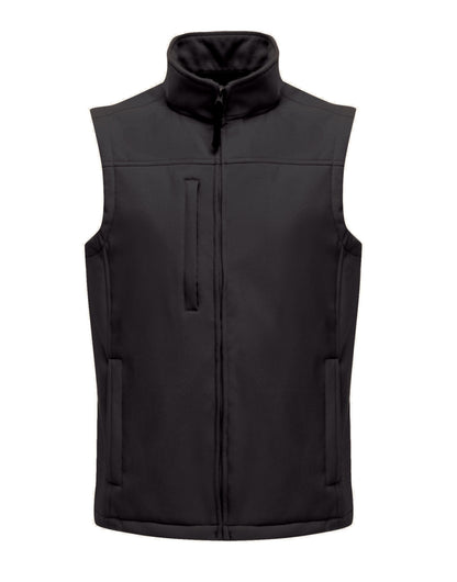 Regatta Professional Regatta Mens Flux Softshell Bodywarmer TRA788 - Black Black - Customisable Bodywarmers