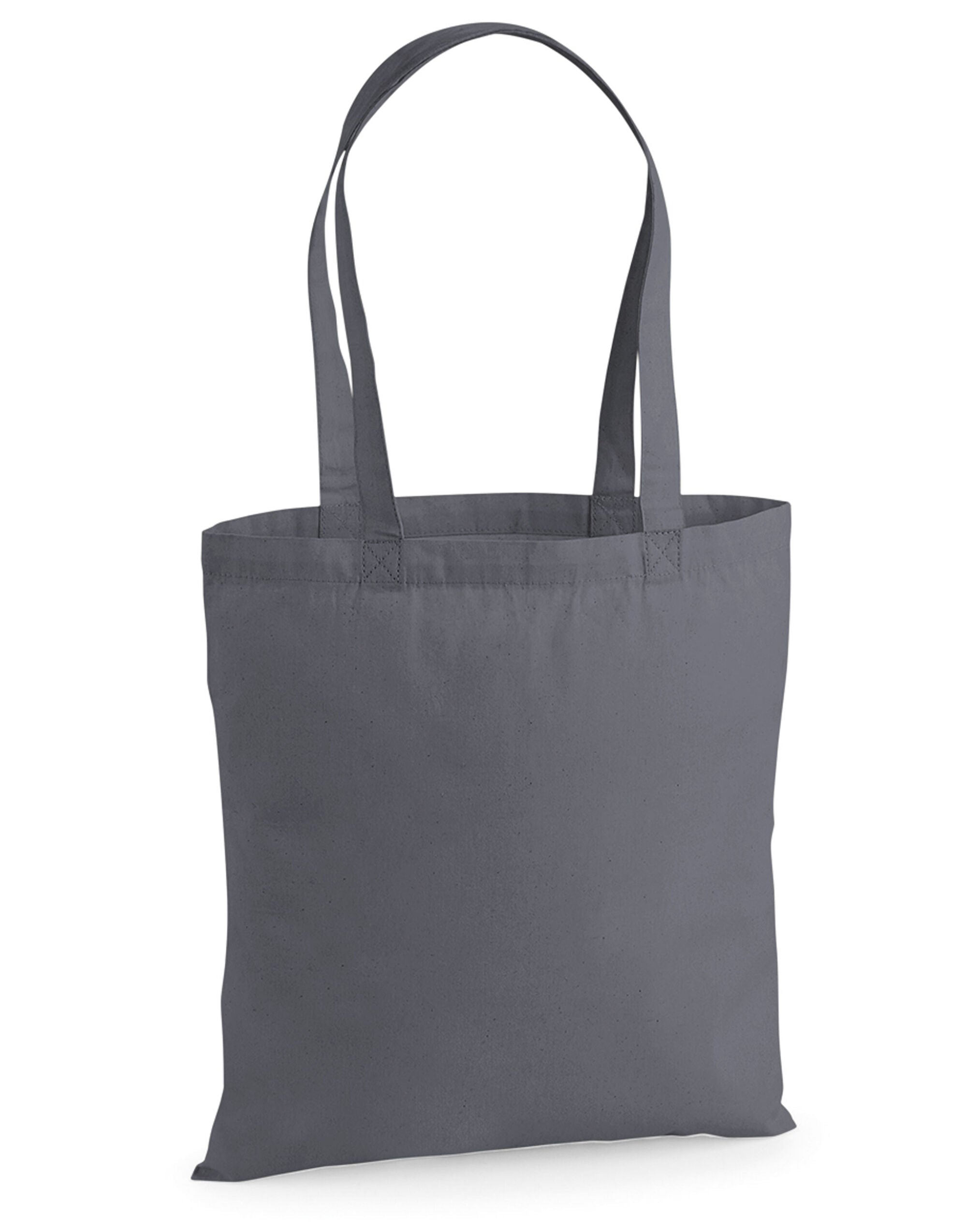 Westford Mill Premium Cotton Tote w201 - Graphite Grey O S - Customisable Bags