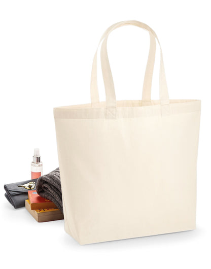 Westford Mill Premium Cotton Maxi Tote w225 - Natural O S - Customisable Bags