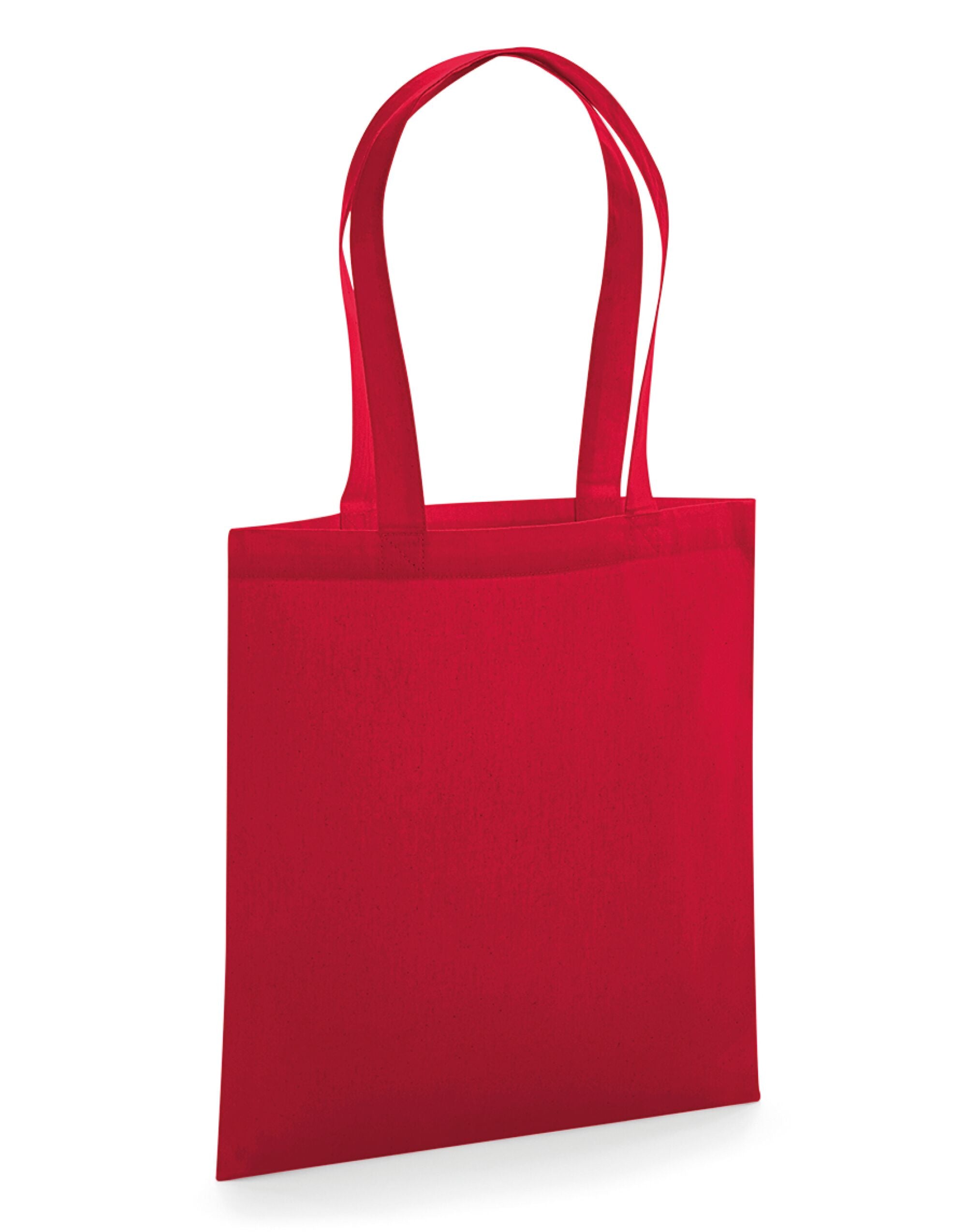 Westford Mill Organic Premium Cotton Tot w261 - Classic Red O S - Customisable Bags