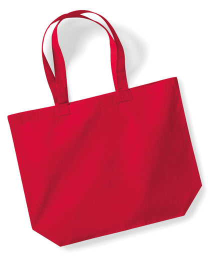 Westford Mill Organic Premium Maxi Tote w265 - Classic Red O S - Customisable Bags