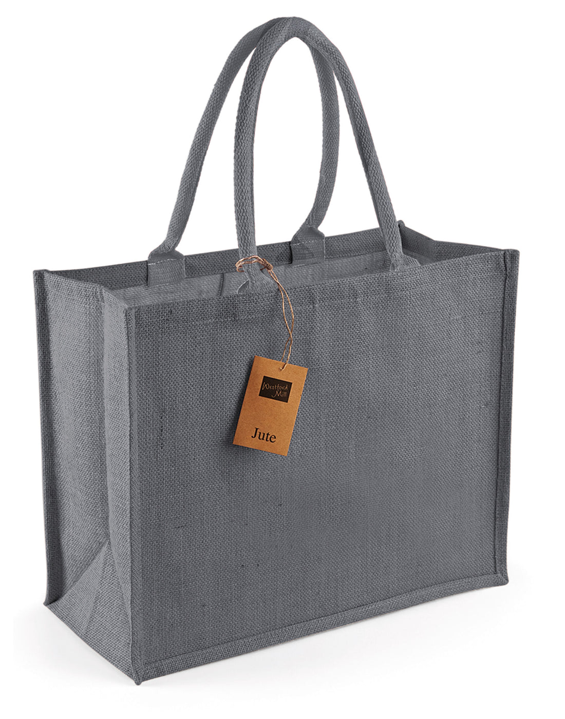 Westford Mill Jute Classic Shopper w407 - Graphite Grey Graphite Grey O S - Customisable Bags