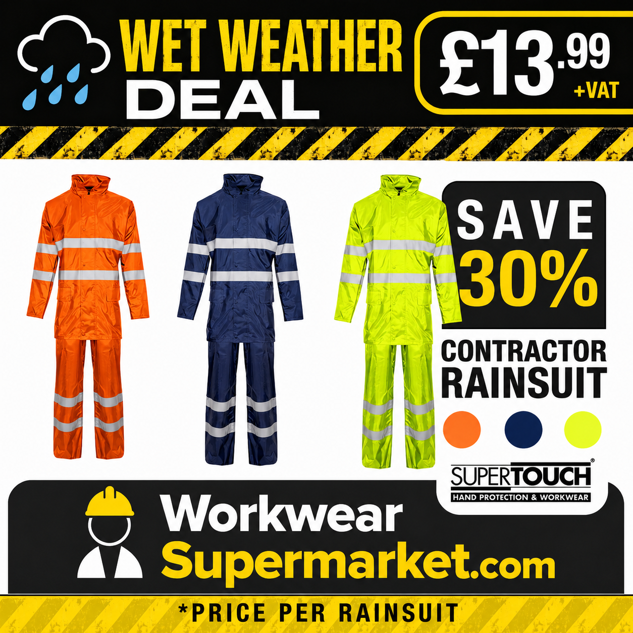 Supertouch Contractor Rainsuit - H143 - - Customisable Bundle