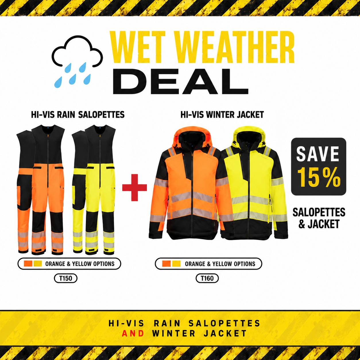 Wet Weather Hi-Vis Bundle - - Customisable Bundle