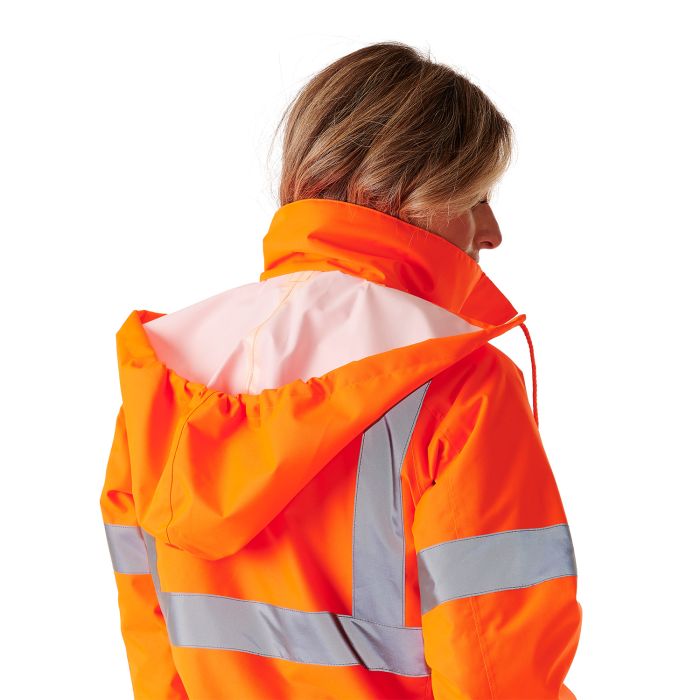 Ladies Hi Vis Orange Kamela Padded Jacket - HV301 - - Customisable Jacket