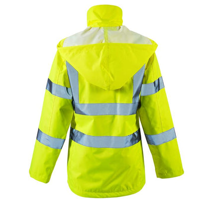 Ladies Hi Vis Yellow Sophia Lightweight Jacket - HV302 - - Customisable Jacket