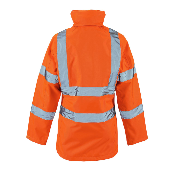 Ladies Hi Vis Orange Kamela Padded Jacket - HV301 - - Customisable Jacket