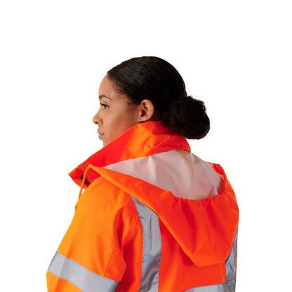 Ladies Hi Vis Orange Sophia Lightweight Jacket - HV303 - - Customisable Jacket