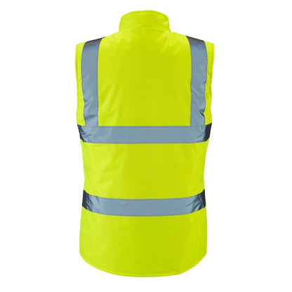 Ladies Hi Vis Yellow Anjali Body Warmer - HV304 - - Customisable Jacket