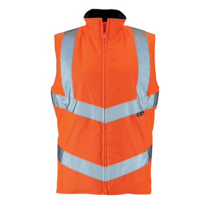 Ladies Hi Vis Orange Anjali Body Warmer - HV305 - Orange - Customisable Jacket