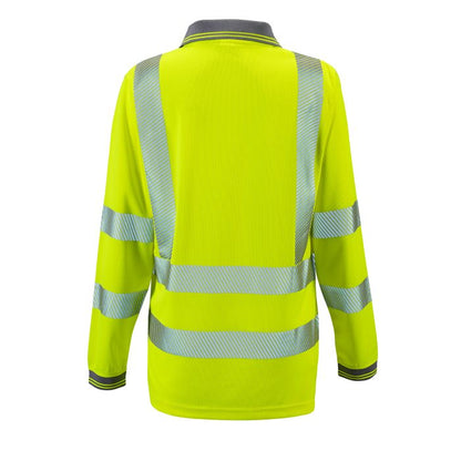 Ladies Hi Vis Yellow Jaya Birds Eye Polo - HV306 - - Customisable Shirt