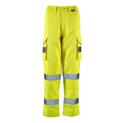 Ladies Hi Vis Yellow Hana Combat Trouser - HV310 - - Customisable Trousers