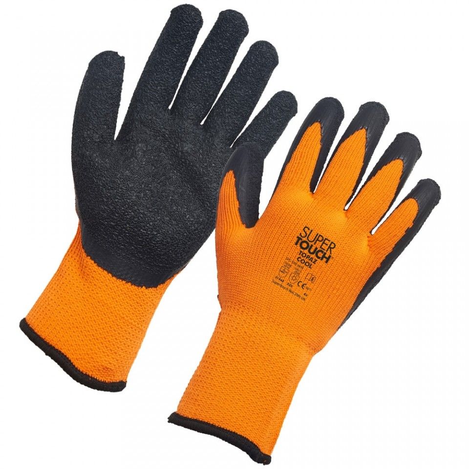 New Topaz Cool Gloves - SPG-10 - Large Orange Black - Customisable General Handling
