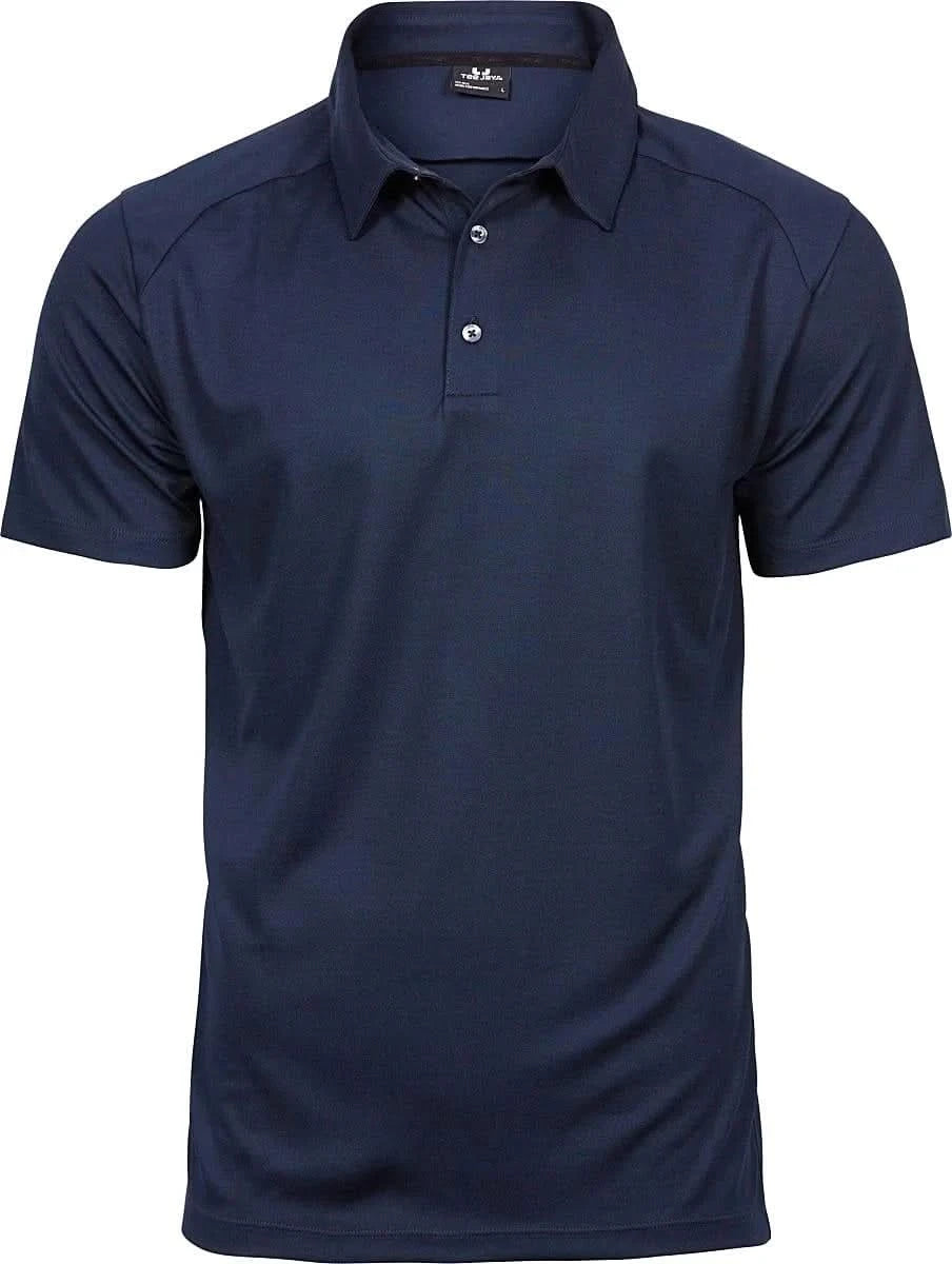Mens Luxury Sport Polo Shirt TJ7224 - Navy Blue - Customisable Polo Shirts