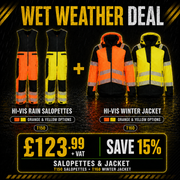 Waterproof Hi-Vis Salopettes & Jacket Bundle