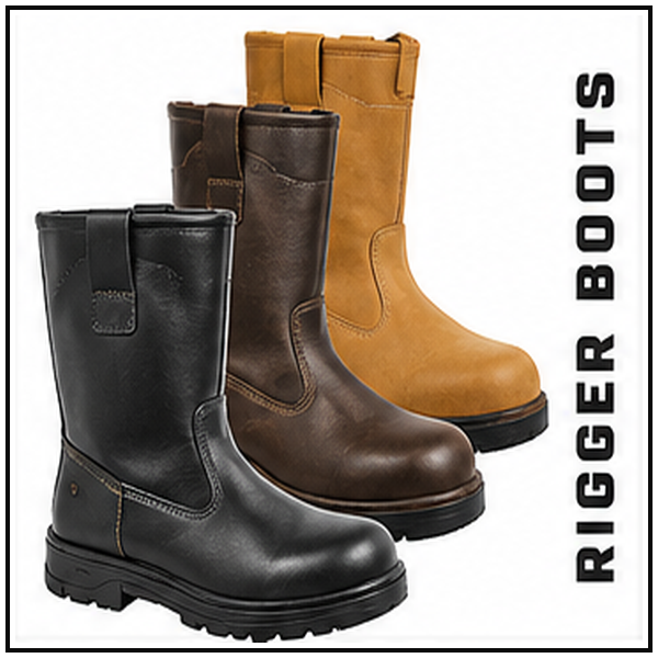 Rigger safety boots category tile for Workwear Supermarket