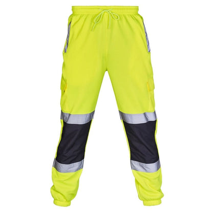 Hi Vis 2 Tone Jogging Bottoms - H111Y - Yellow Navy - Customisable Trousers
